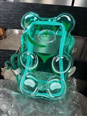 Gummybear Bewaltz Clear Green & White  Crossbody Bag